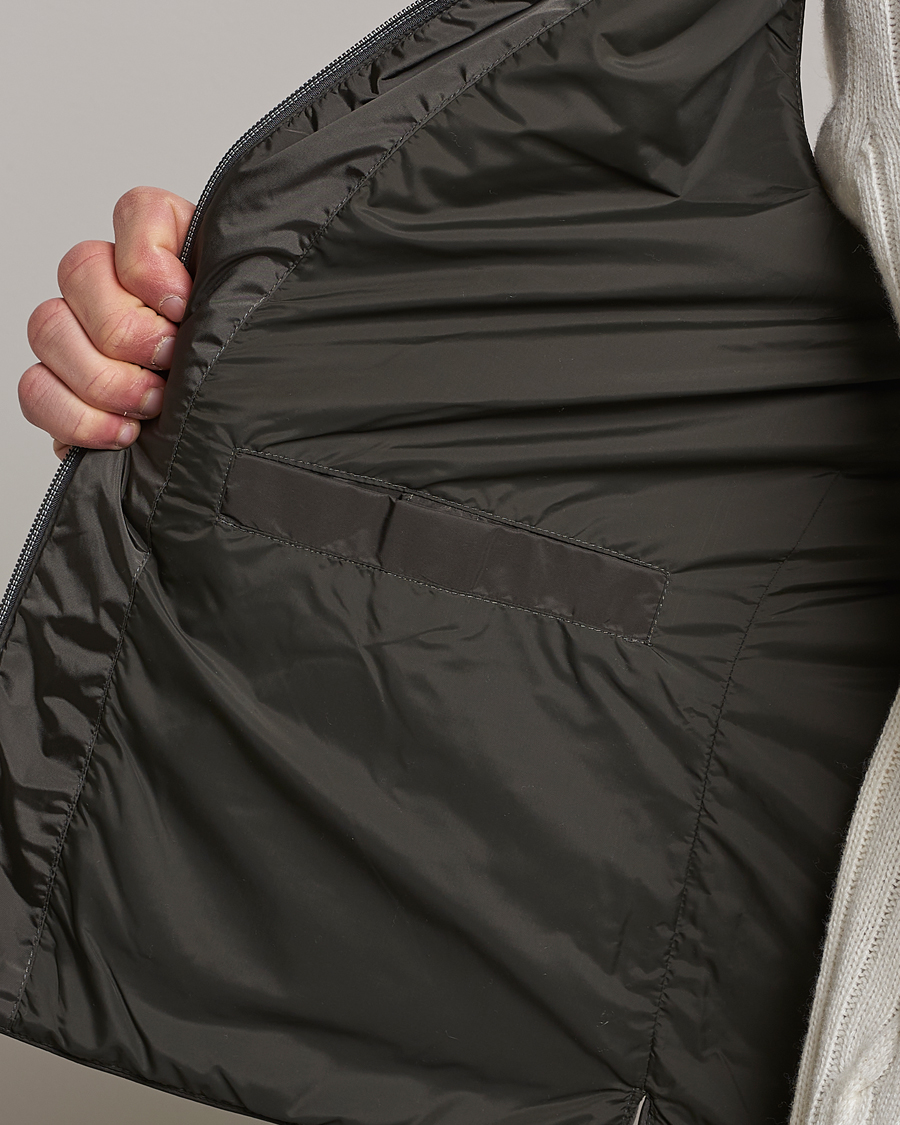 Men | Gilets | Stenströms | Padded Nylon Vest Dark Green