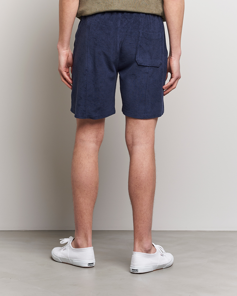 Men | Shorts | Stenströms | Terry Cotton Shorts Navy