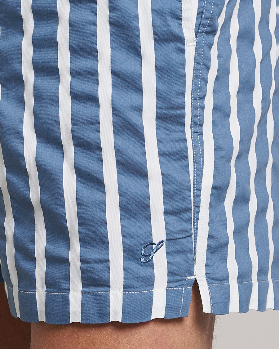 Men | Swimwear | Stenströms | Riviera Bold Striped Swim Shorts Blue