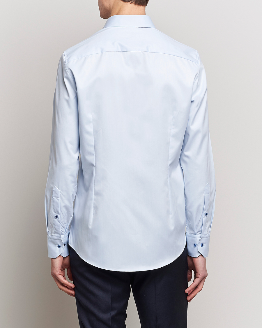 Men | Shirts | Stenströms | Slimline Cut Away Contrast Shirt Blue