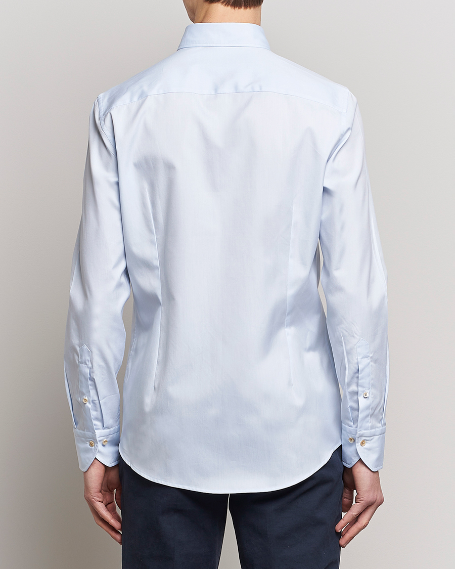 Men | Shirts | Stenströms | Slimline Button Down Pinpoint Oxford Shirt Blue