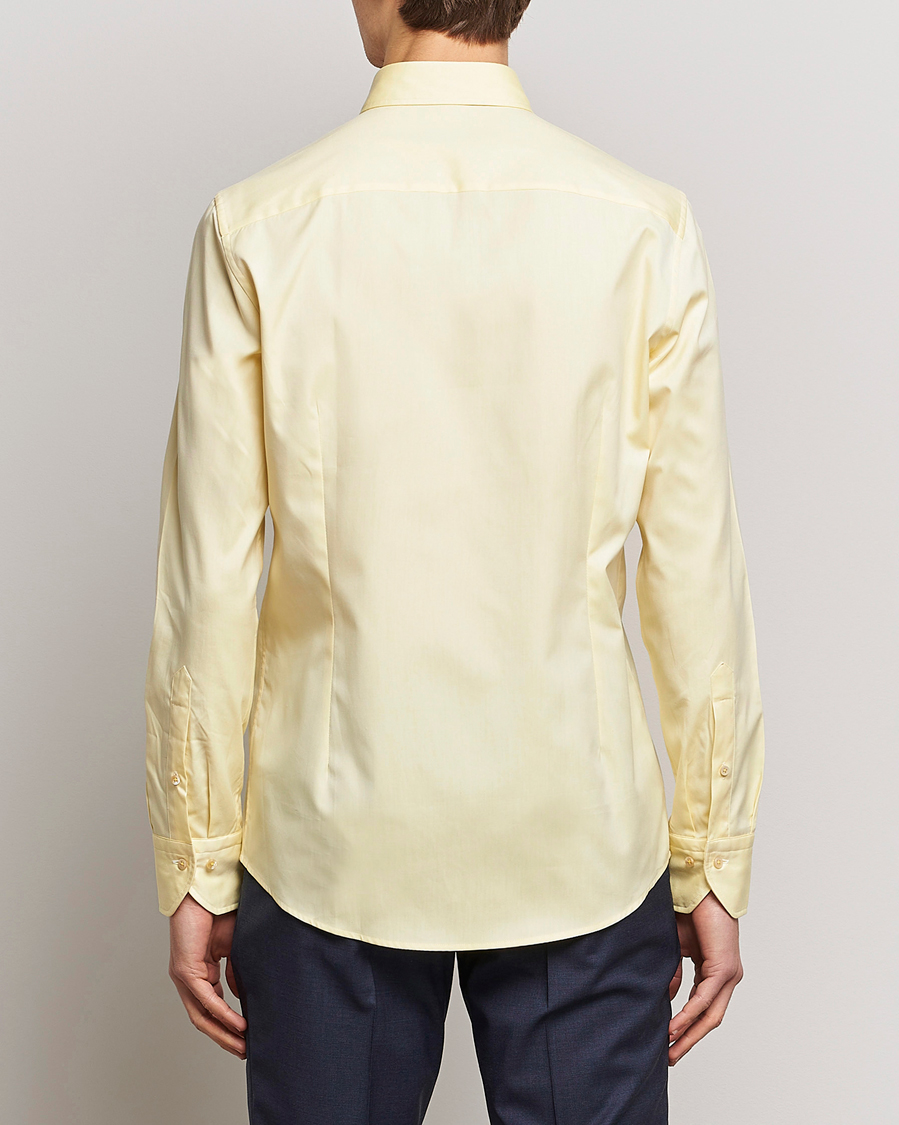 Men | Shirts | Stenströms | Slimline Button Down Pinpoint Oxford Shirt Yellow