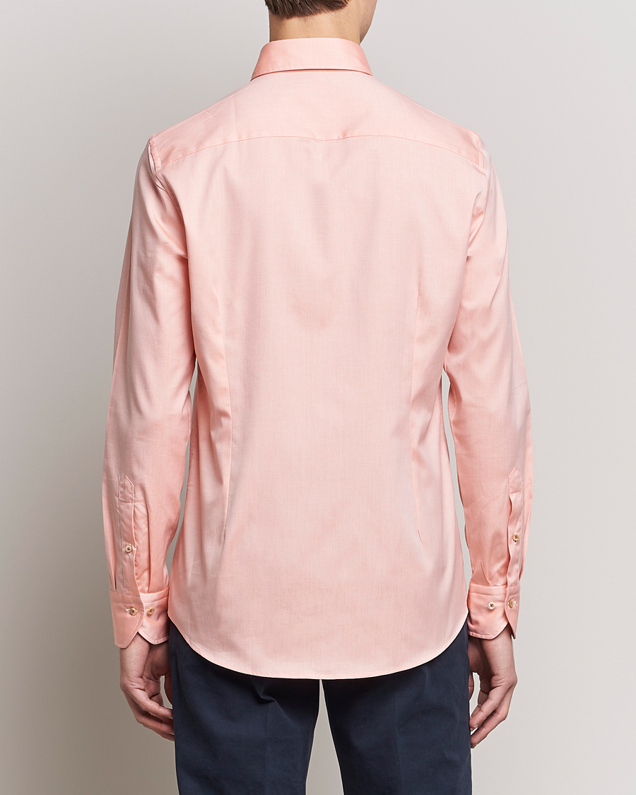 Men | Shirts | Stenströms | Slimline Button Down Pinpoint Oxford Shirt Orange