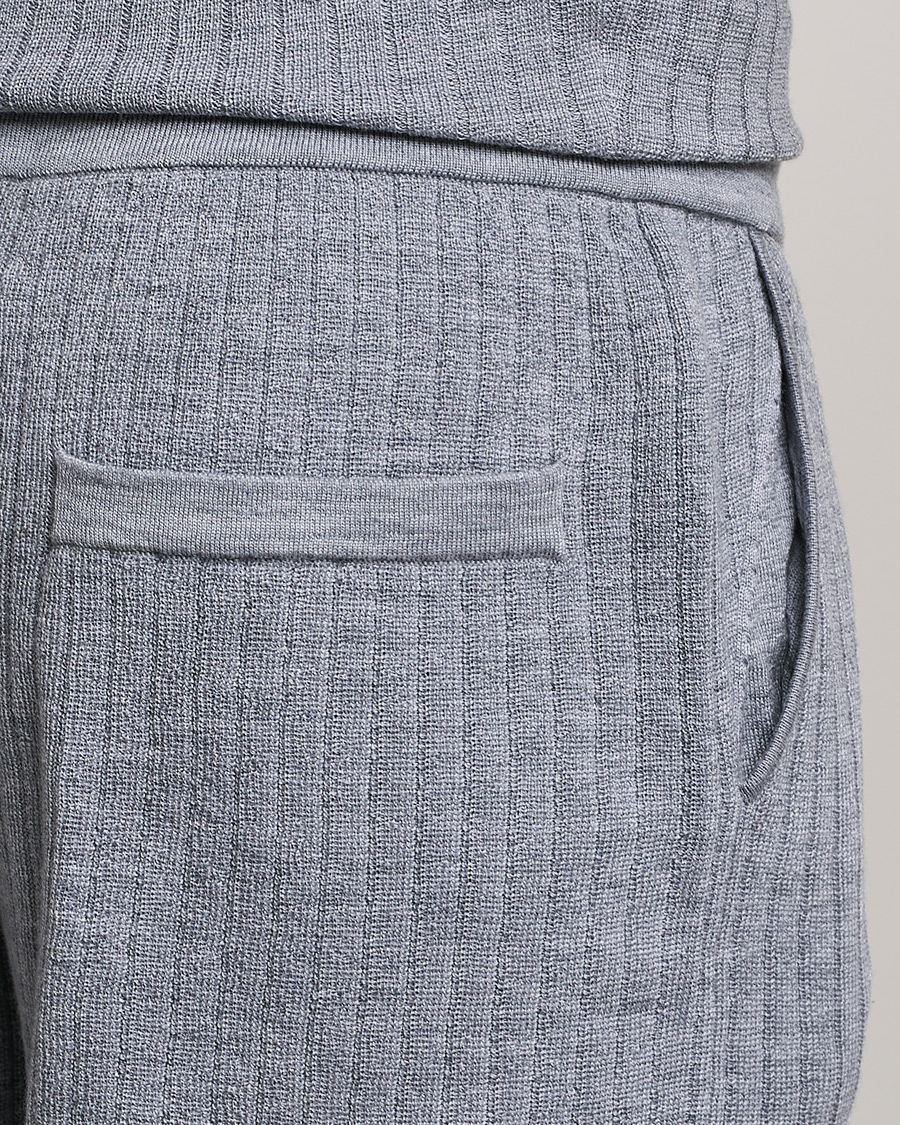Men | Shorts | Stenströms | Merino/Lyocell Ribbed Shorts Grey