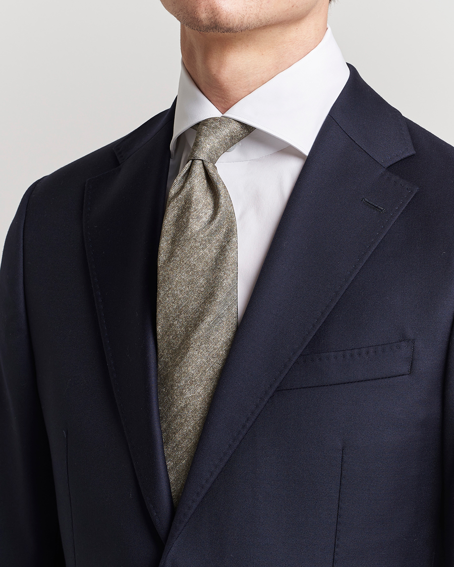 Men | Stenströms Silk/Linen Tie Light Brown | Stenströms | Silk/Linen Tie Light Brown