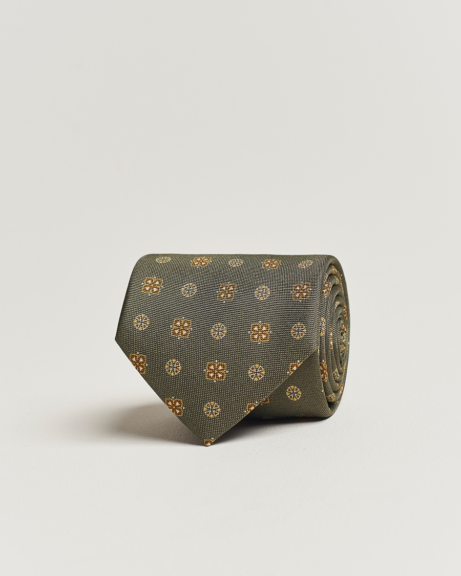 Men | Stenströms Printed Silk Tie Grey | Stenströms | Printed Silk Tie Grey