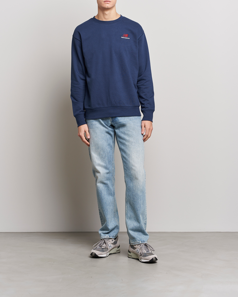 Men | Sweaters & Knitwear | New Balance | French Terry Sweatshirt Natural Indigo