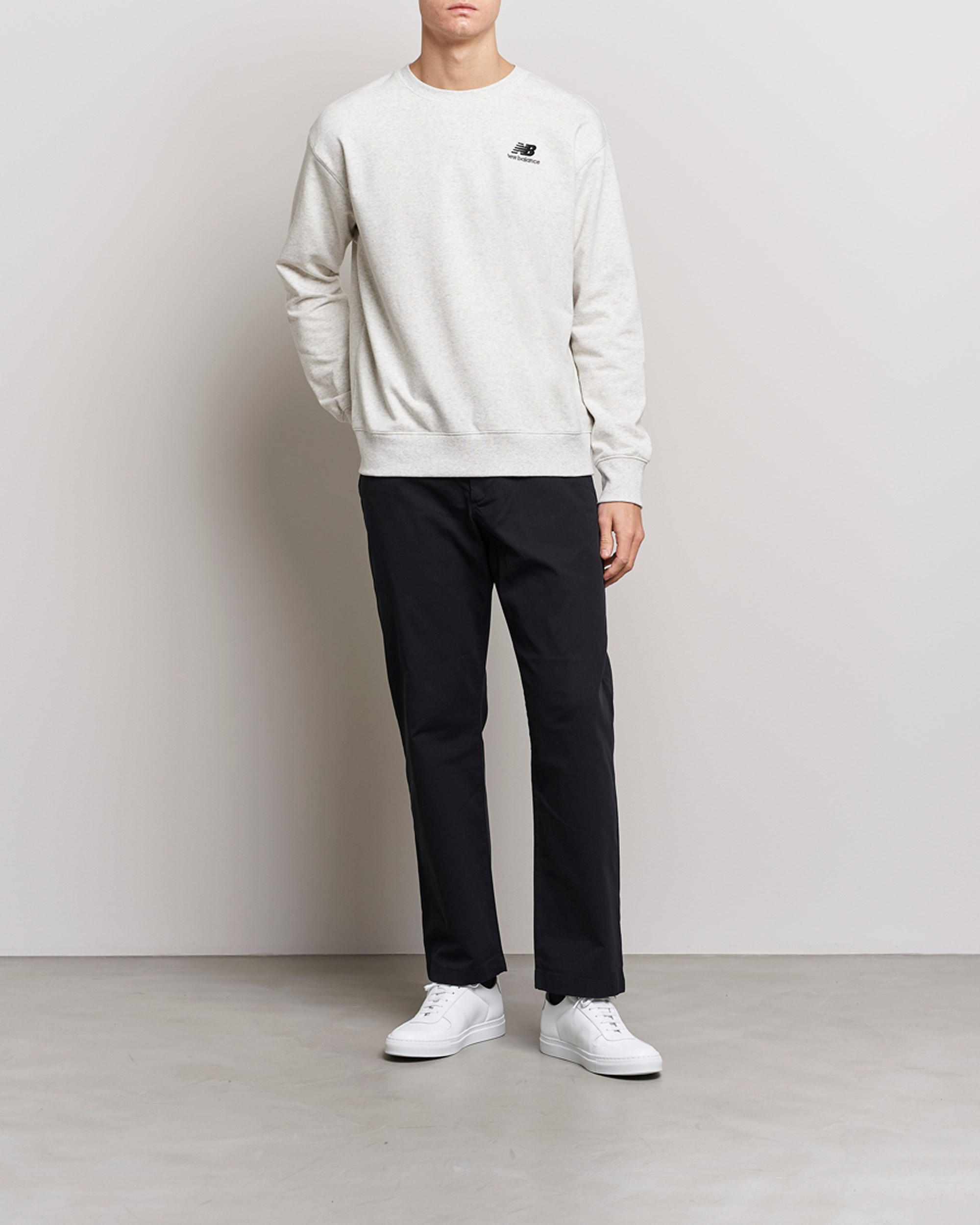 Men | Sweaters & Knitwear | New Balance | French Terry Sweatshirt Sea Salt Heather