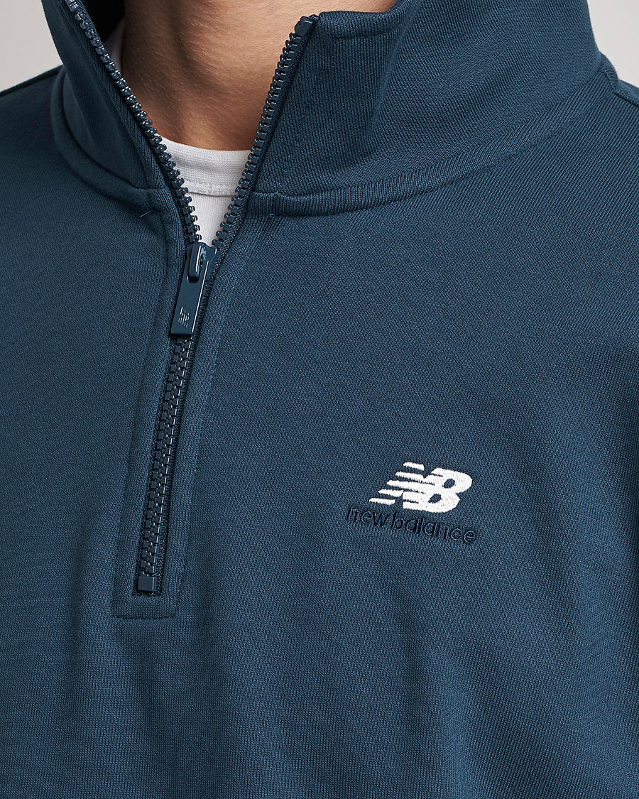 New Balance Athletics 90s 1/4 Zip Sweater Navy at CareOfCarl.com