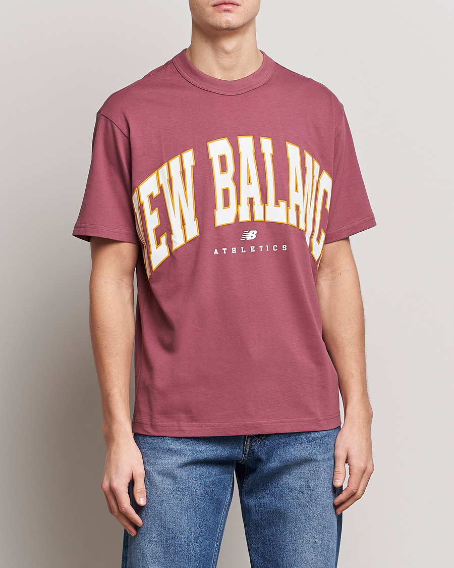 Men | New Balance | New Balance | Athletics Warped T-Shirt Washed Burgundy