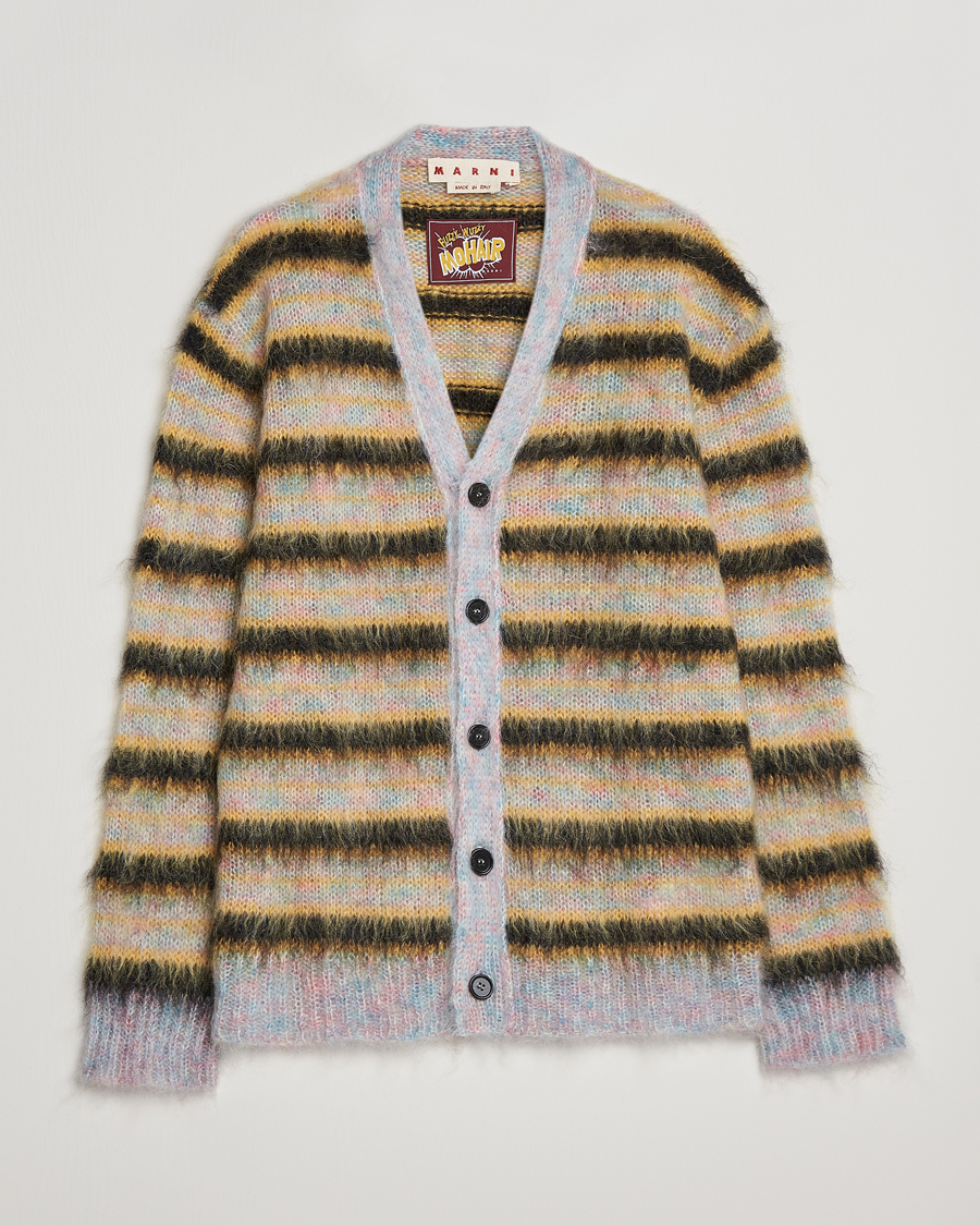 Men | Sweaters & Knitwear | Marni | Striped Mohair Cardigan Multicolor