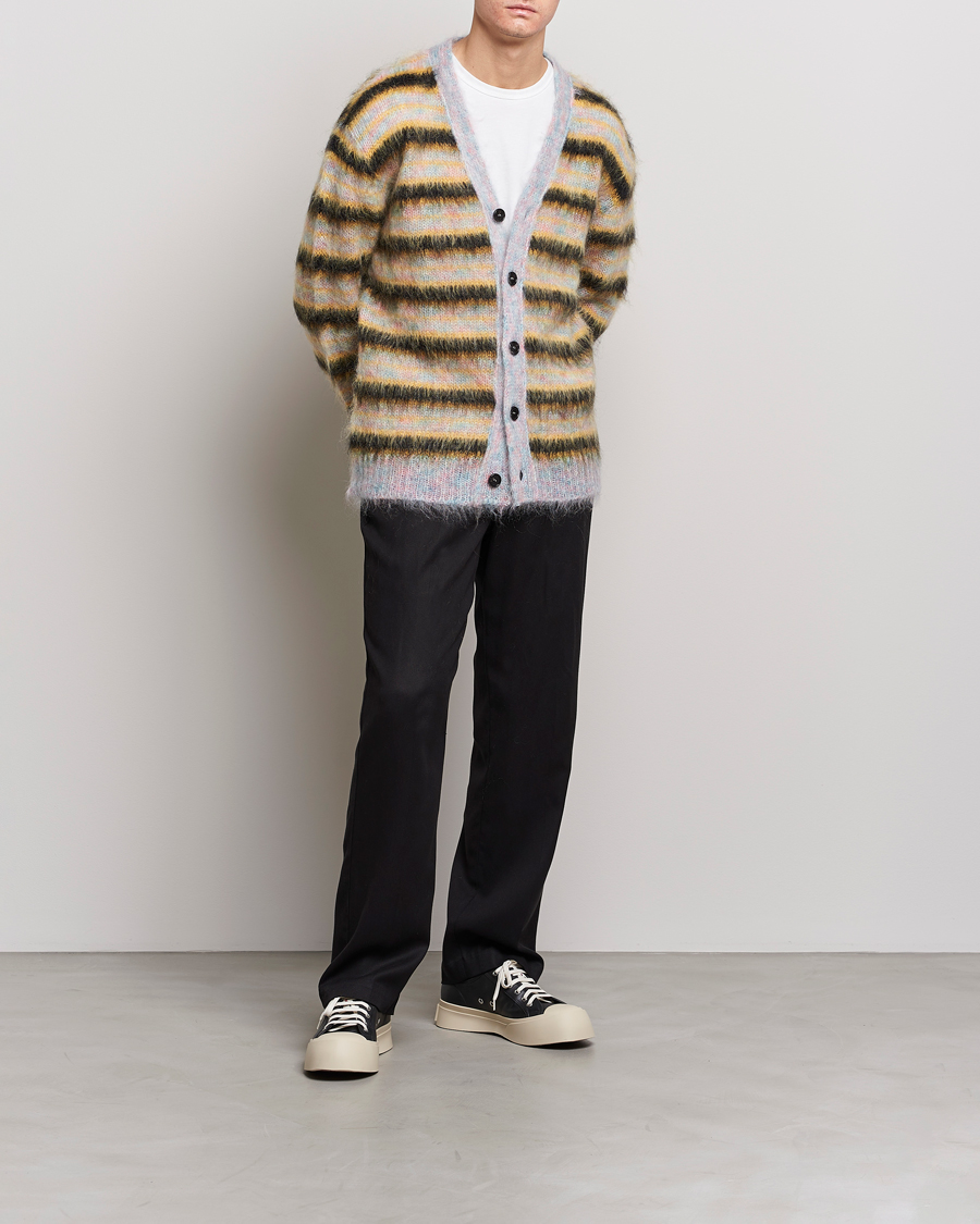 Men | Sweaters & Knitwear | Marni | Striped Mohair Cardigan Multicolor