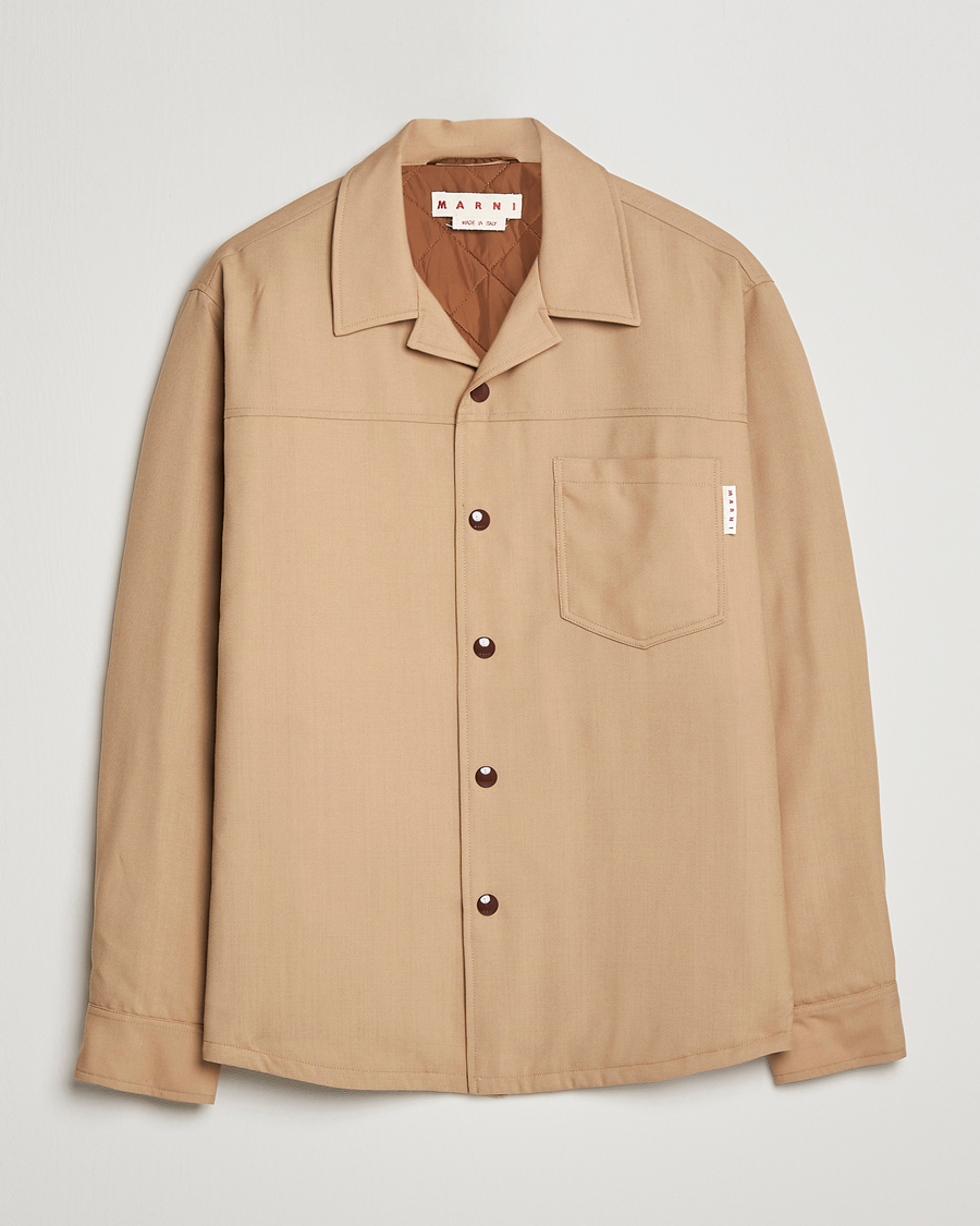 Men | Coats & Jackets | Marni | Virgin Wool Shirt Jacket Dijon