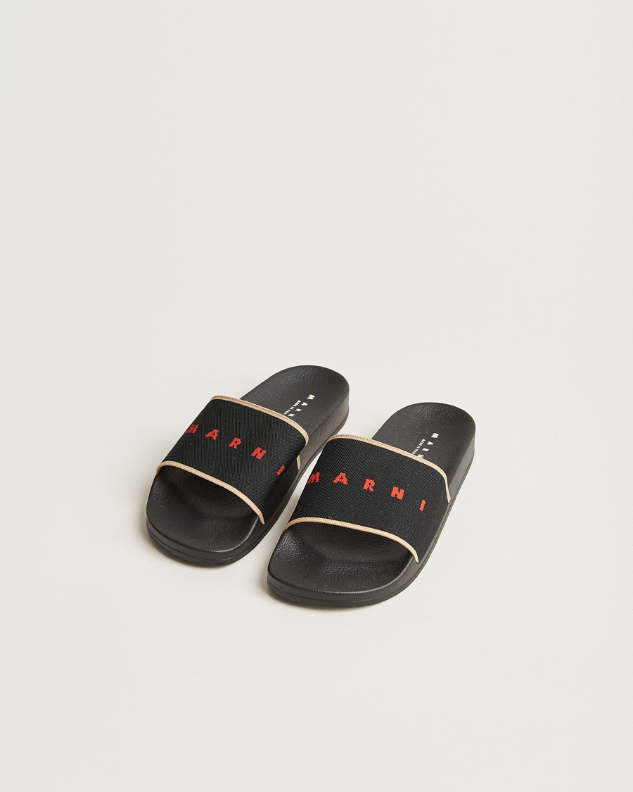 Men | Marni Rubber Slides Black | Marni | Rubber Slides Black