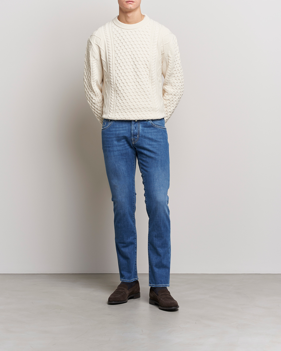 Men | Jeans | Jacob Cohën | Nick Slim Fit Stretch Jeans Mid Light Blue