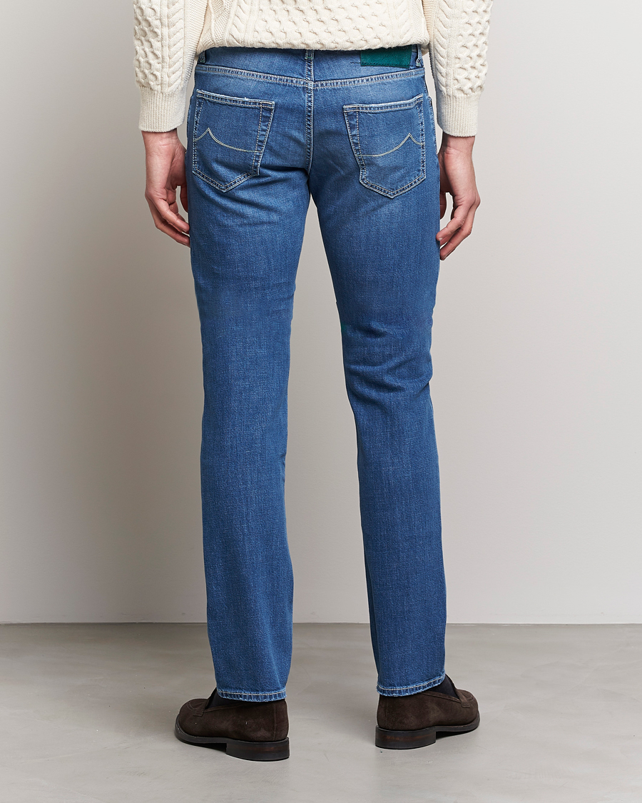 Men | Jeans | Jacob Cohën | Nick Slim Fit Stretch Jeans Mid Light Blue