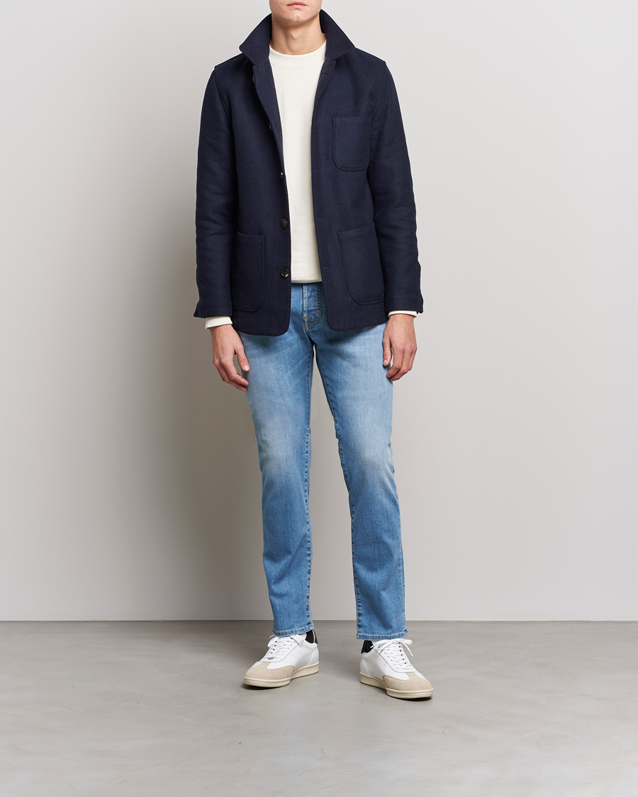 Men | Jeans | Jacob Cohën | Nick Slim Fit Stretch Jeans Light Blue