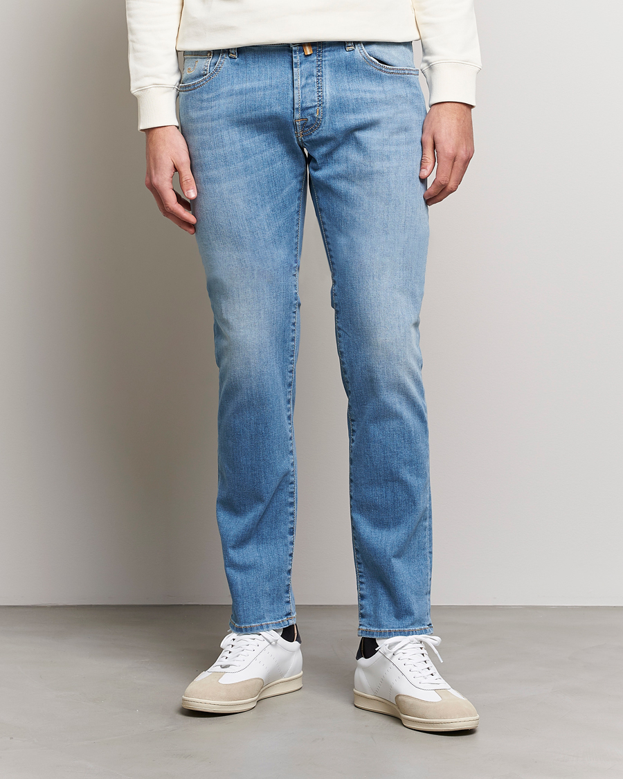 Men | Jeans | Jacob Cohën | Nick Slim Fit Stretch Jeans Light Blue