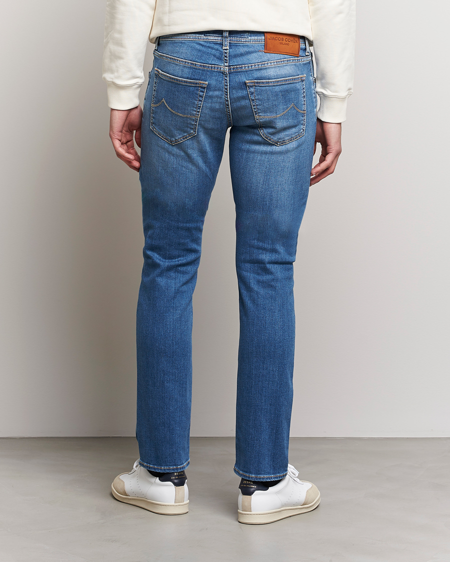 Men | Jeans | Jacob Cohën | Nick Slim Fit Stretch Jeans Mid Blue