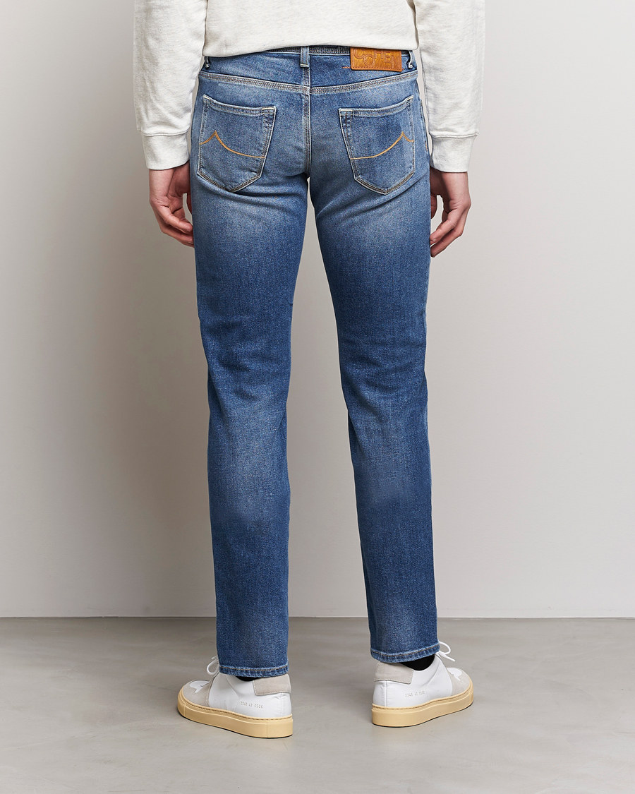 Men | Jeans | Jacob Cohën | Nick Slim Fit Eco Friendly Stretch Jeans Mid Blue