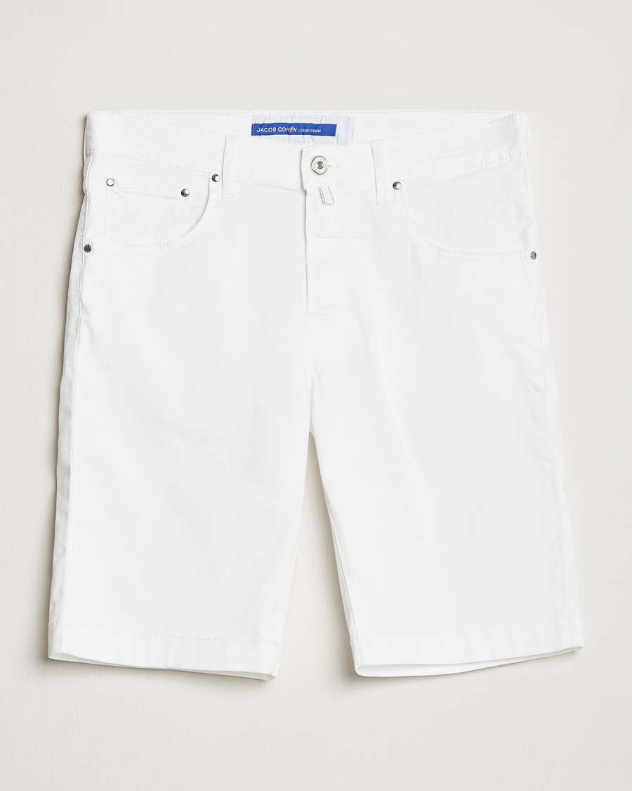 Men | Shorts | Jacob Cohën | Nicolas Cotton Twill Shorts White