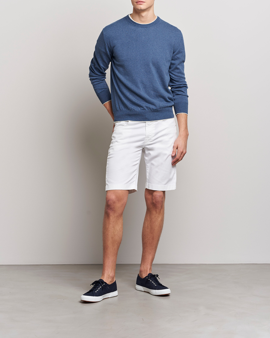 Men | Shorts | Jacob Cohën | Nicolas Cotton Twill Shorts White