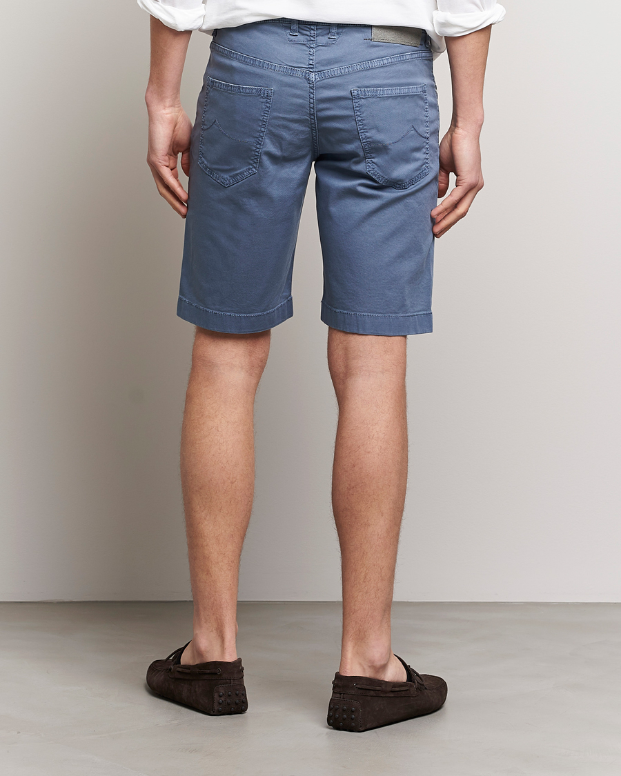 Men | Shorts | Jacob Cohën | Nicolas Cotton Twill Shorts Blue Grey