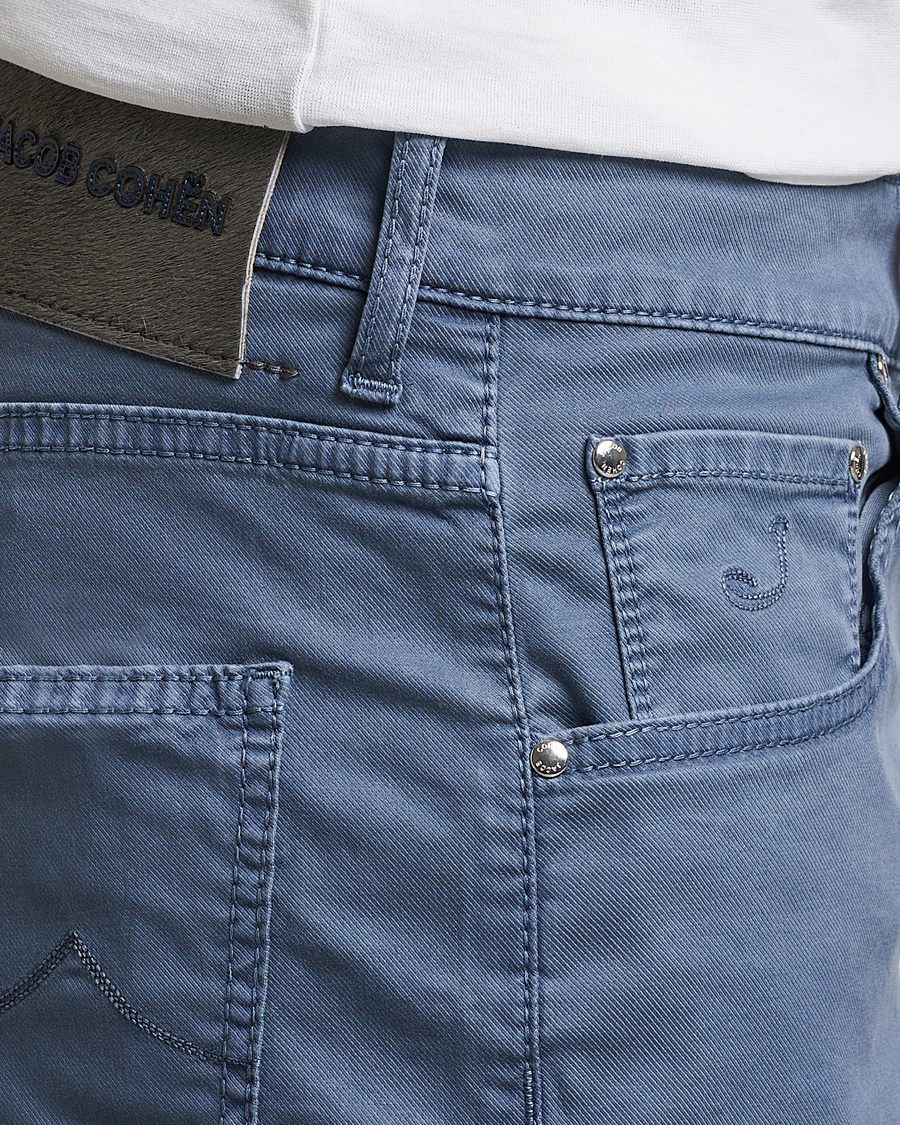 Men | Shorts | Jacob Cohën | Nicolas Cotton Twill Shorts Blue Grey