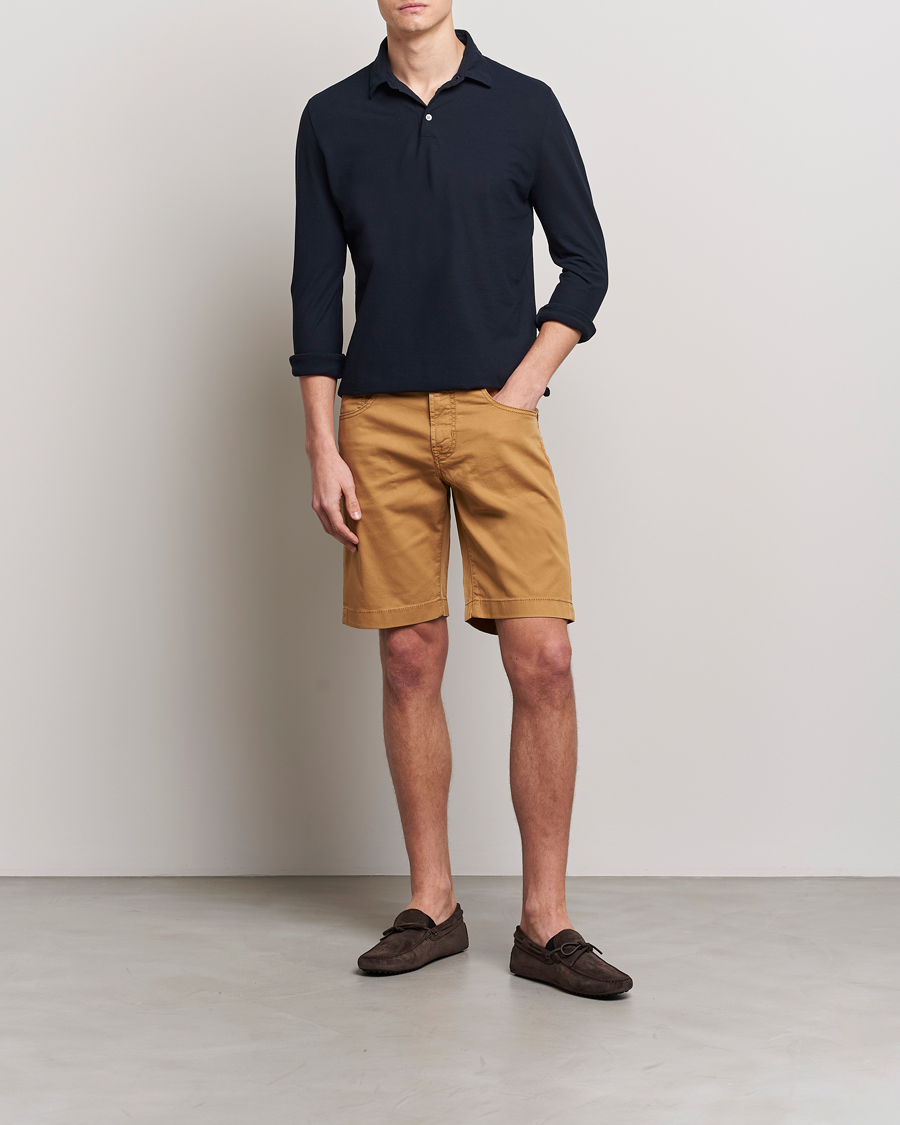 Men | Shorts | Jacob Cohën | Nicolas Cotton Twill Shorts Beige