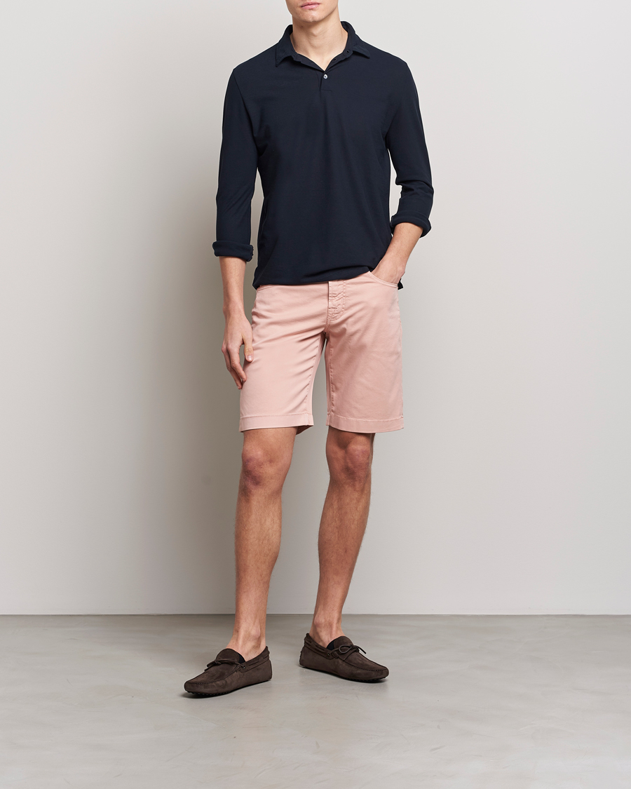 Men | Shorts | Jacob Cohën | Nicolas Cotton Twill Shorts Pink