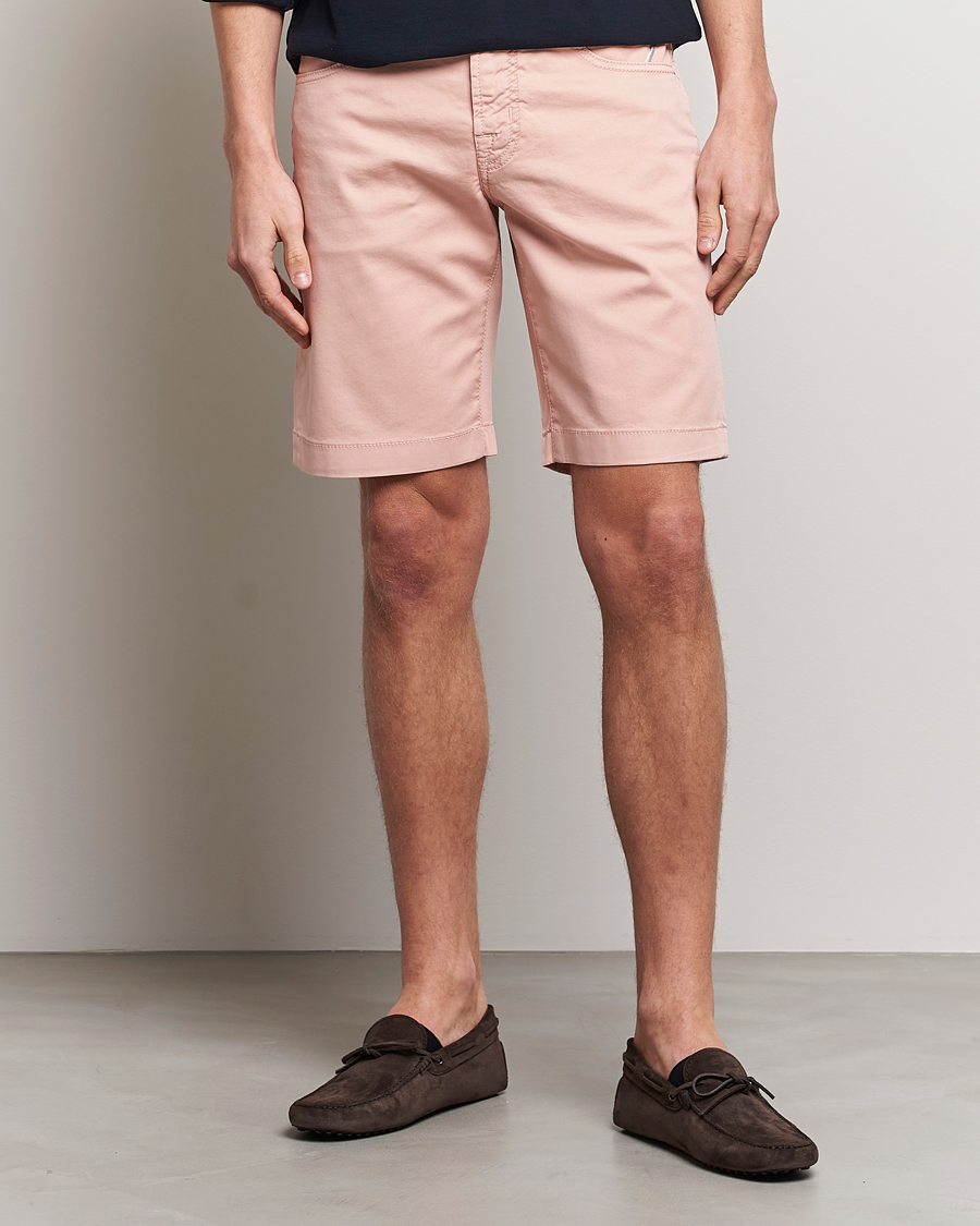 Men | Shorts | Jacob Cohën | Nicolas Cotton Twill Shorts Pink