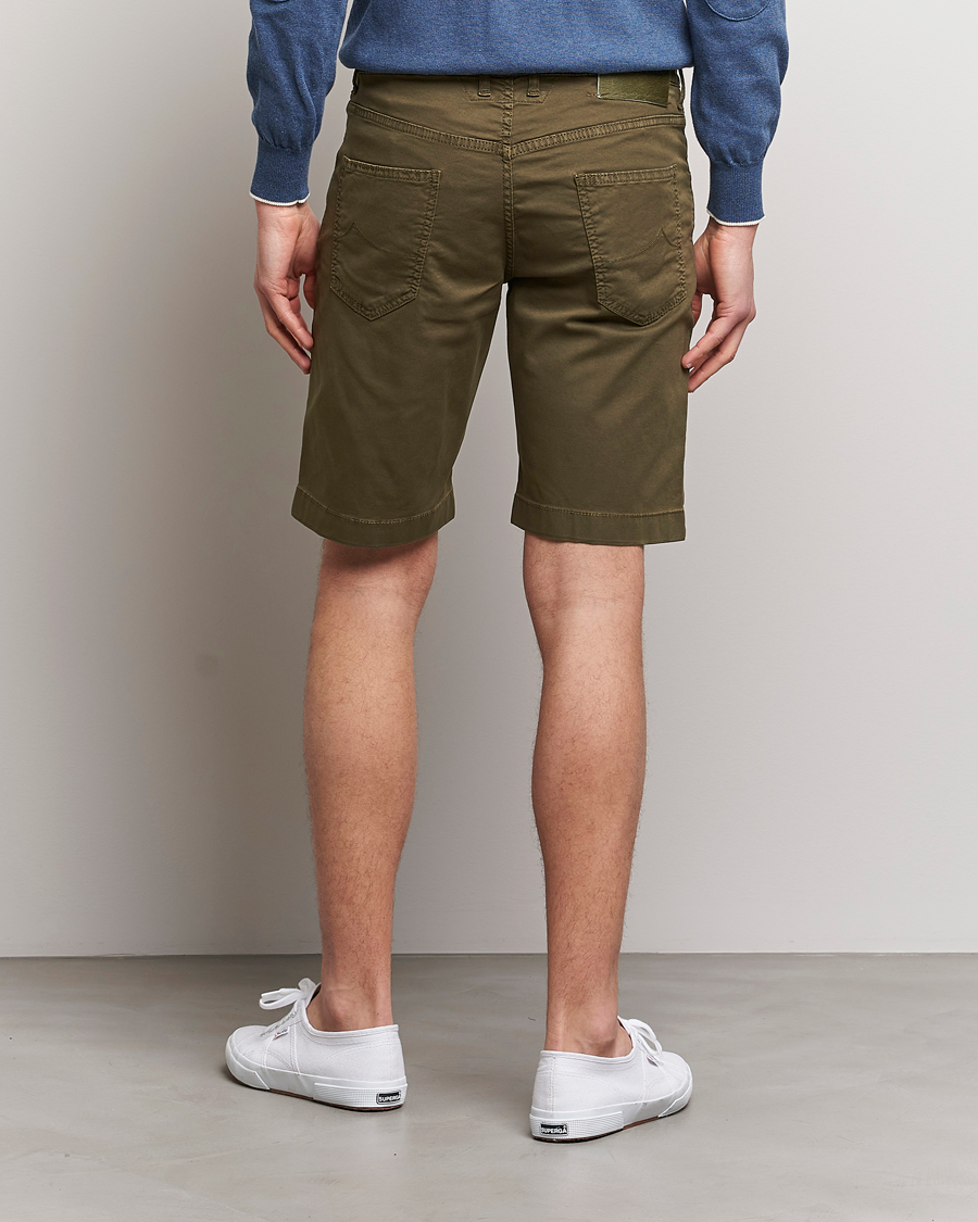 Men | Shorts | Jacob Cohën | Nicolas Cotton Twill Shorts Olive
