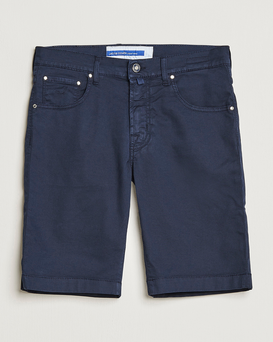 Men | Shorts | Jacob Cohën | Nicolas Cotton Twill Shorts Navy