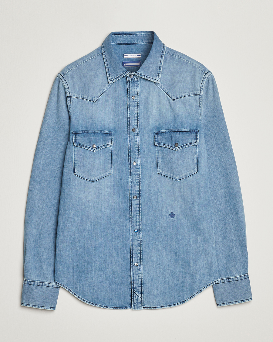 Men | Shirts | Jacob Cohën | Western Denim Shirt Light Blue