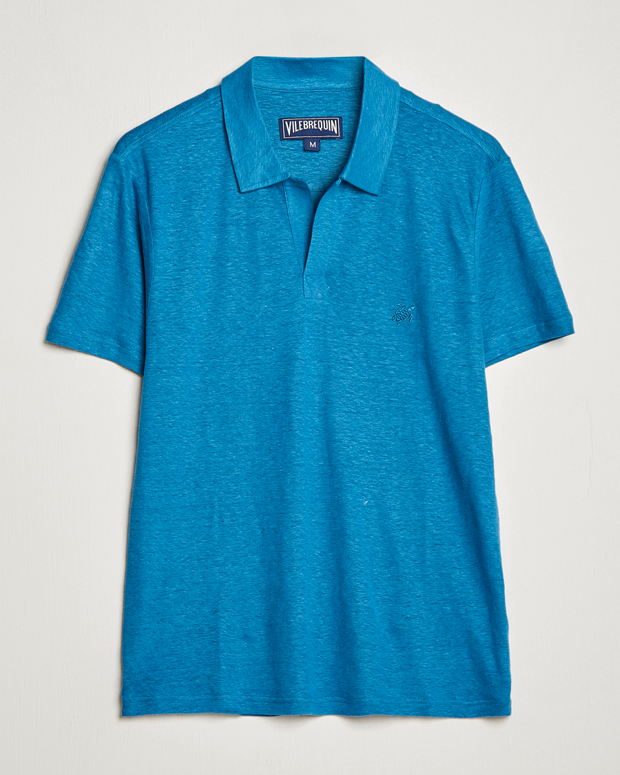 Men | Polo Shirts | Vilebrequin | Jersey Linen Polo Calanque