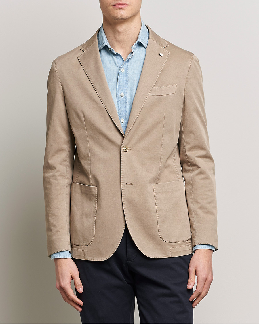 Men | Blazers | L.B.M. 1911 | Jack Regular Fit Cotton Stretch Blazer Taupe