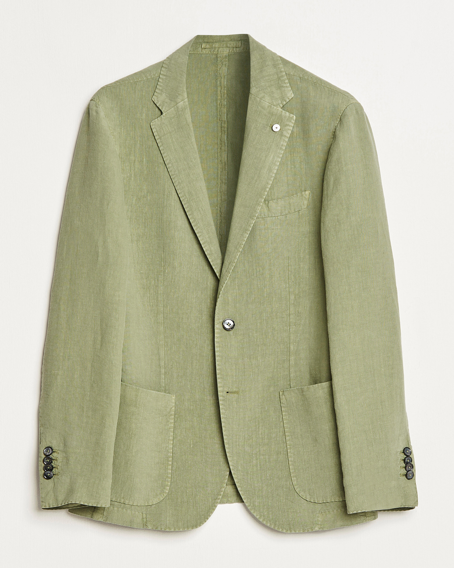 Men | Blazers | L.B.M. 1911 | Jack Regular Fit Linen Blazer Light Green
