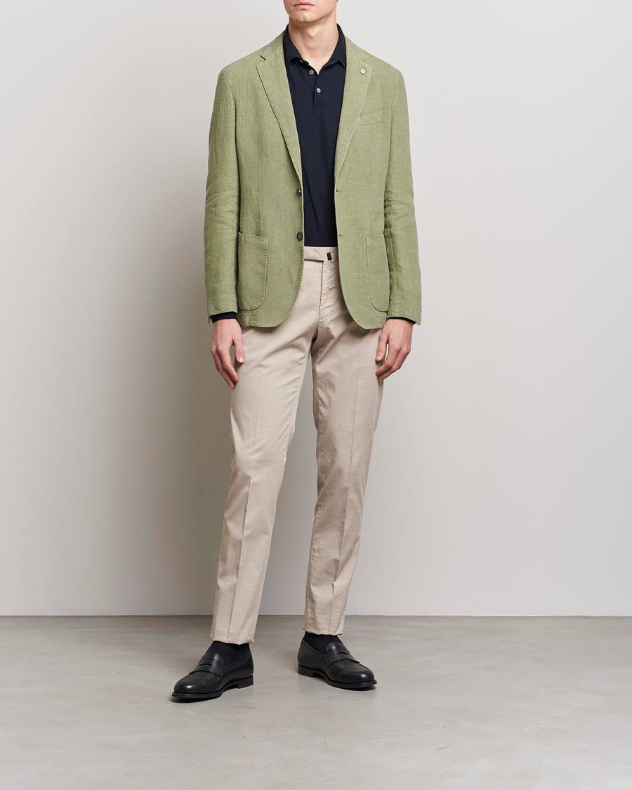 Men | Blazers | L.B.M. 1911 | Jack Regular Fit Linen Blazer Light Green