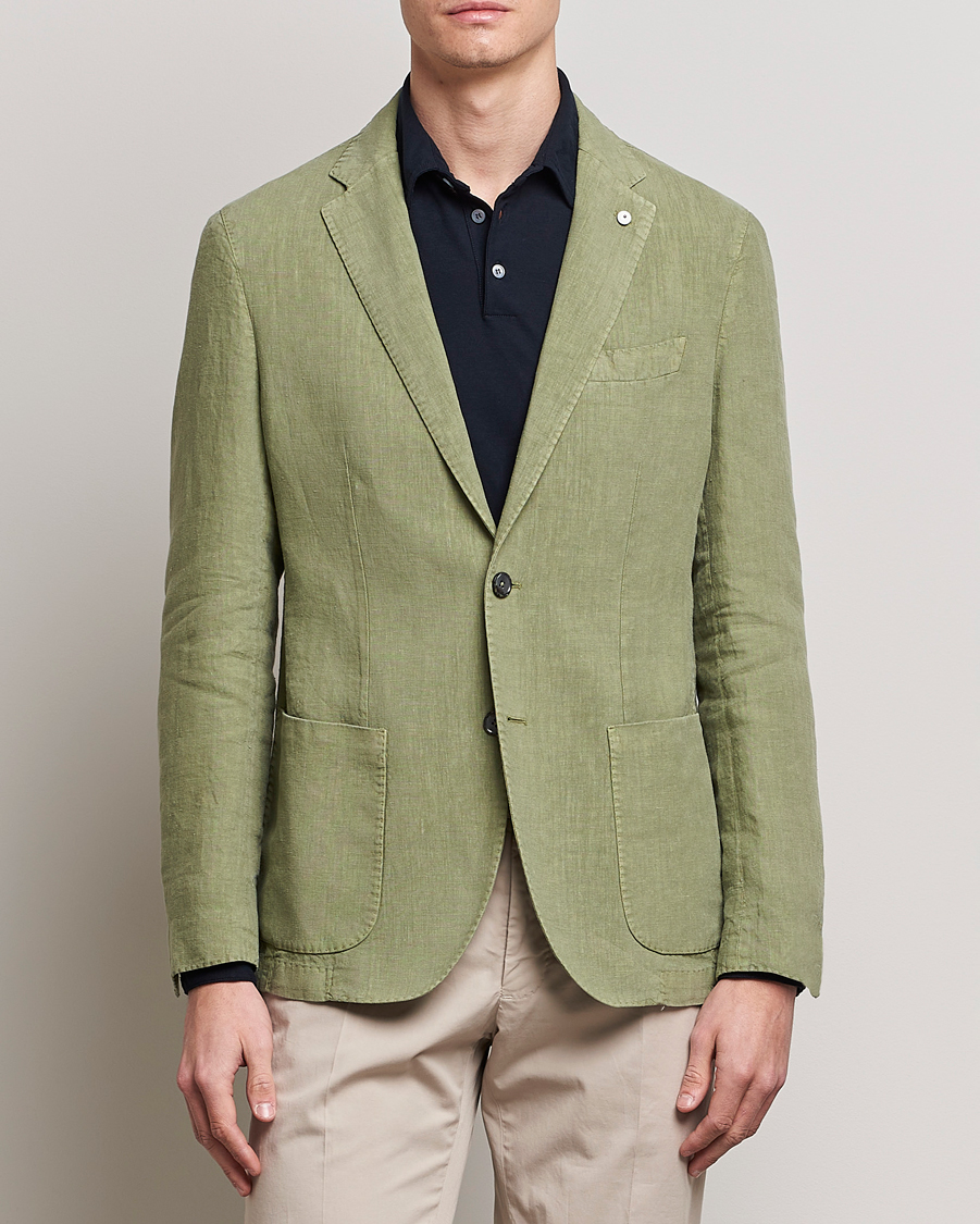 Men | The Linen Closet | L.B.M. 1911 | Jack Regular Fit Linen Blazer Light Green