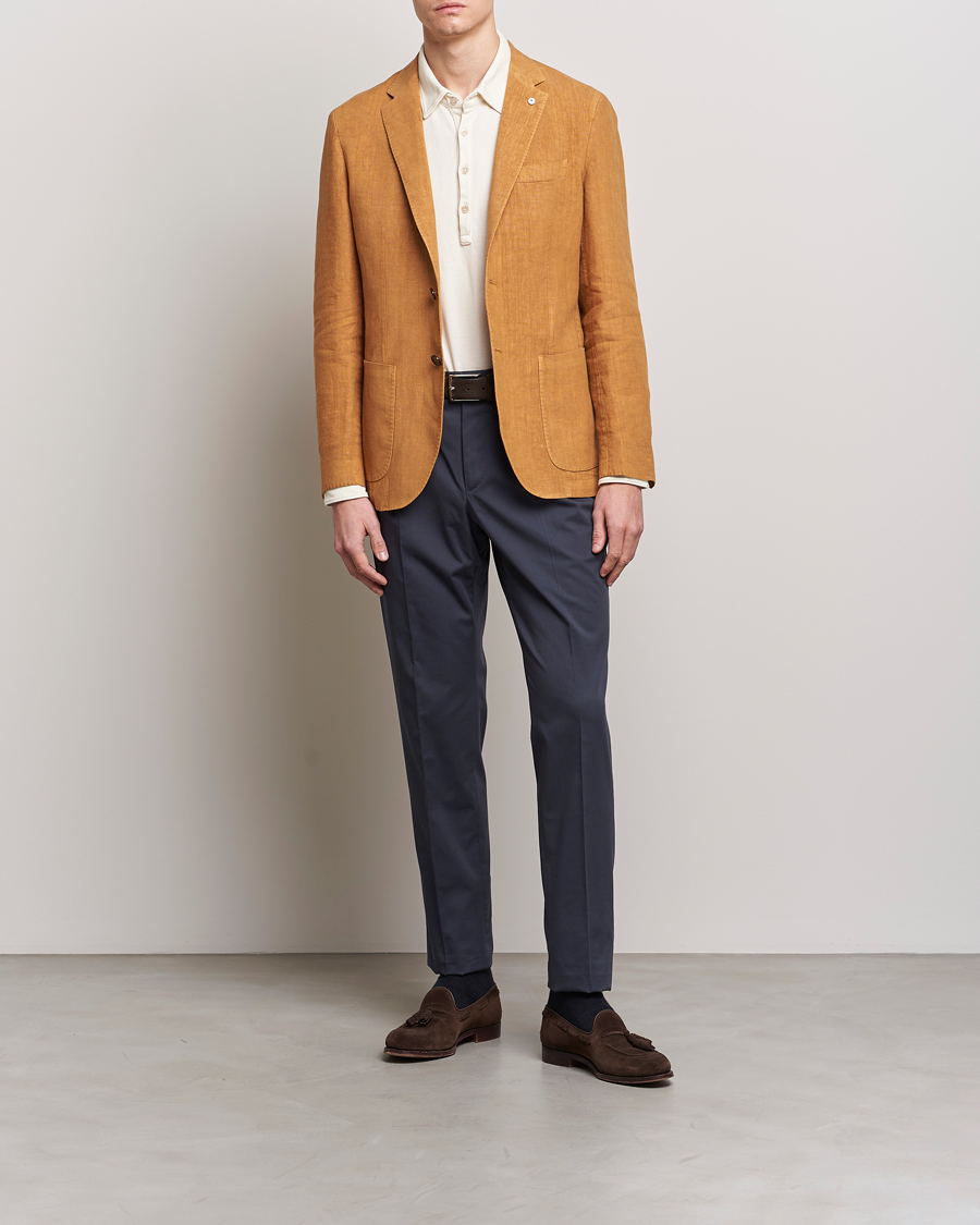 Men | Blazers | L.B.M. 1911 | Jack Regular Fit Linen Blazer Camel