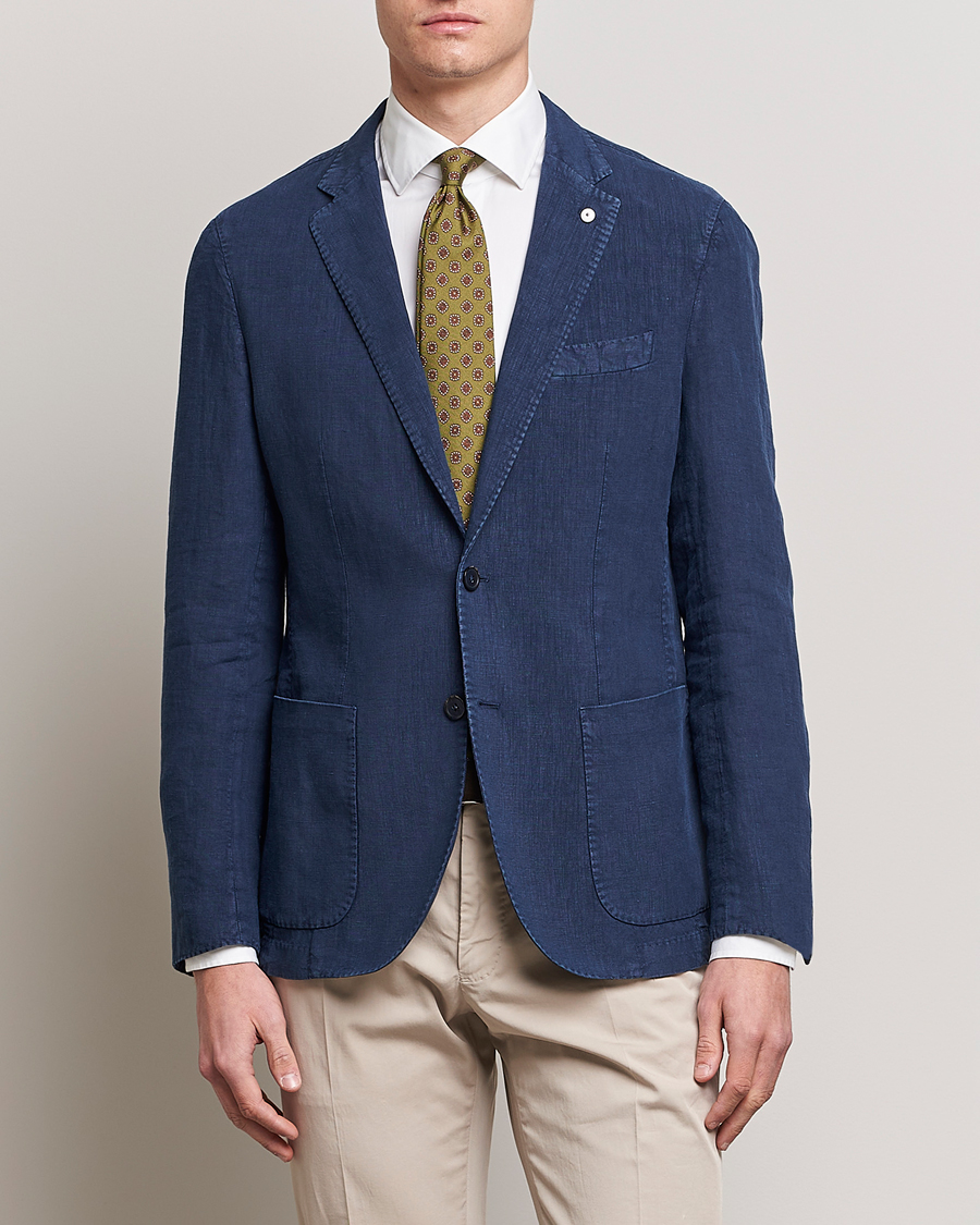 Men | Blazers | L.B.M. 1911 | Jack Regular Fit Linen Blazer Navy