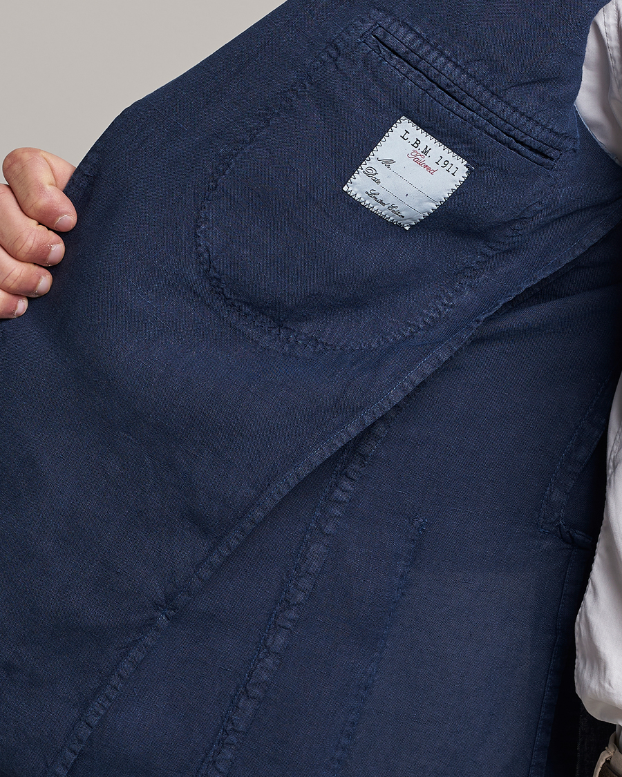 Men | Blazers | L.B.M. 1911 | Jack Regular Fit Linen Blazer Navy