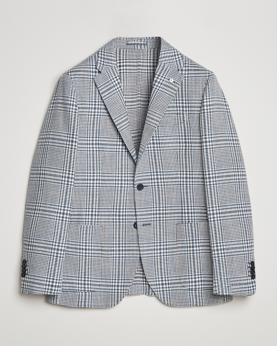 Men | Blazers | L.B.M. 1911 | Jack Regular Fit Houndstooth Checked Blazer Blue