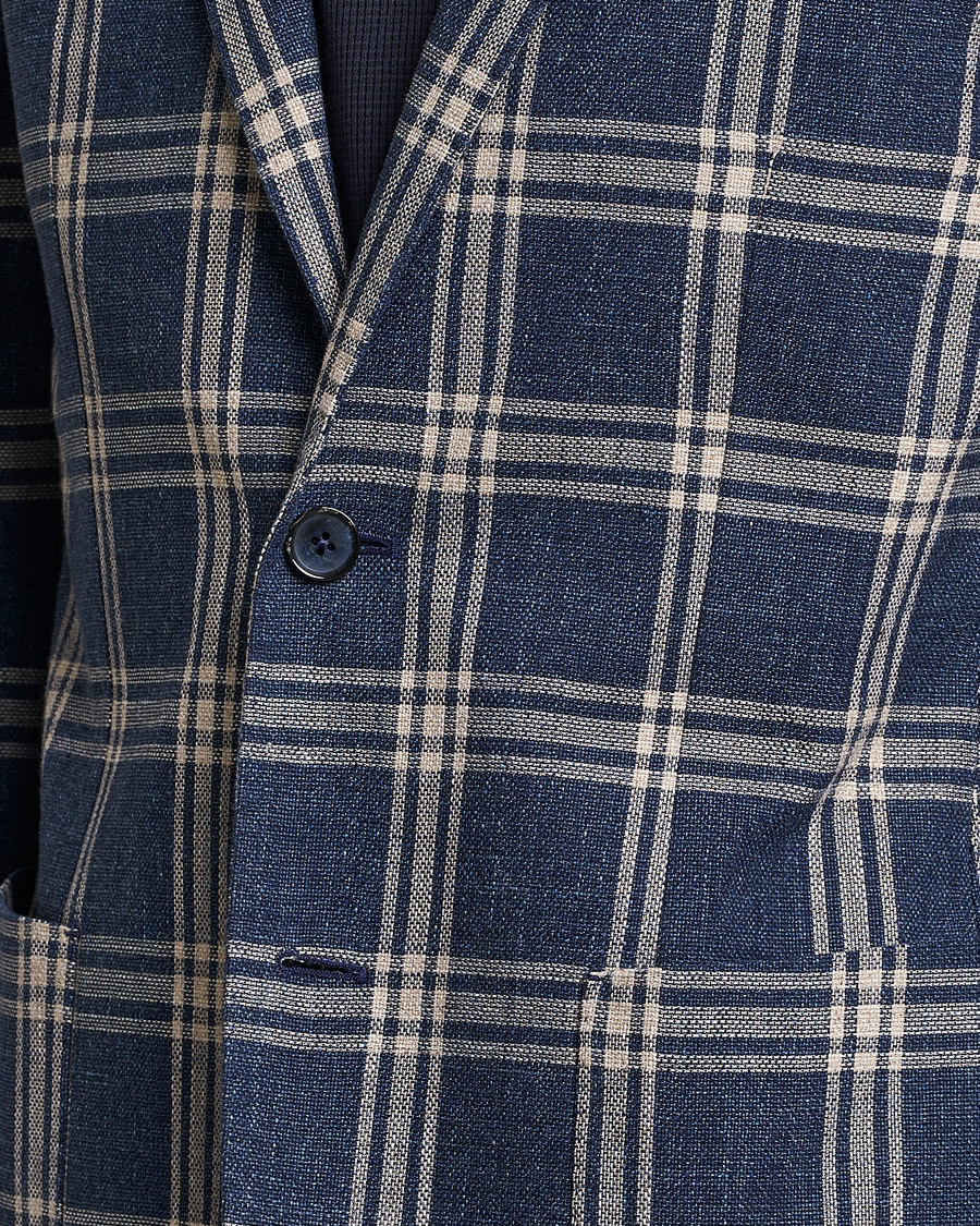 Men | Blazers | L.B.M. 1911 | Jack Regular Fit Checked Cotton Blazer Blue