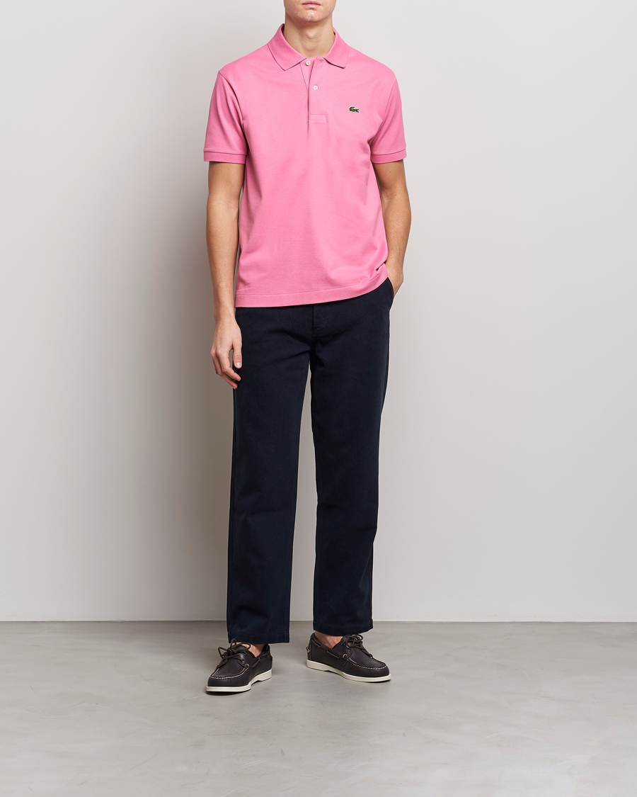 Lacoste L1212 Classic Pique Polo Shirt Reseda Pink XS at  Men's  Clothing store