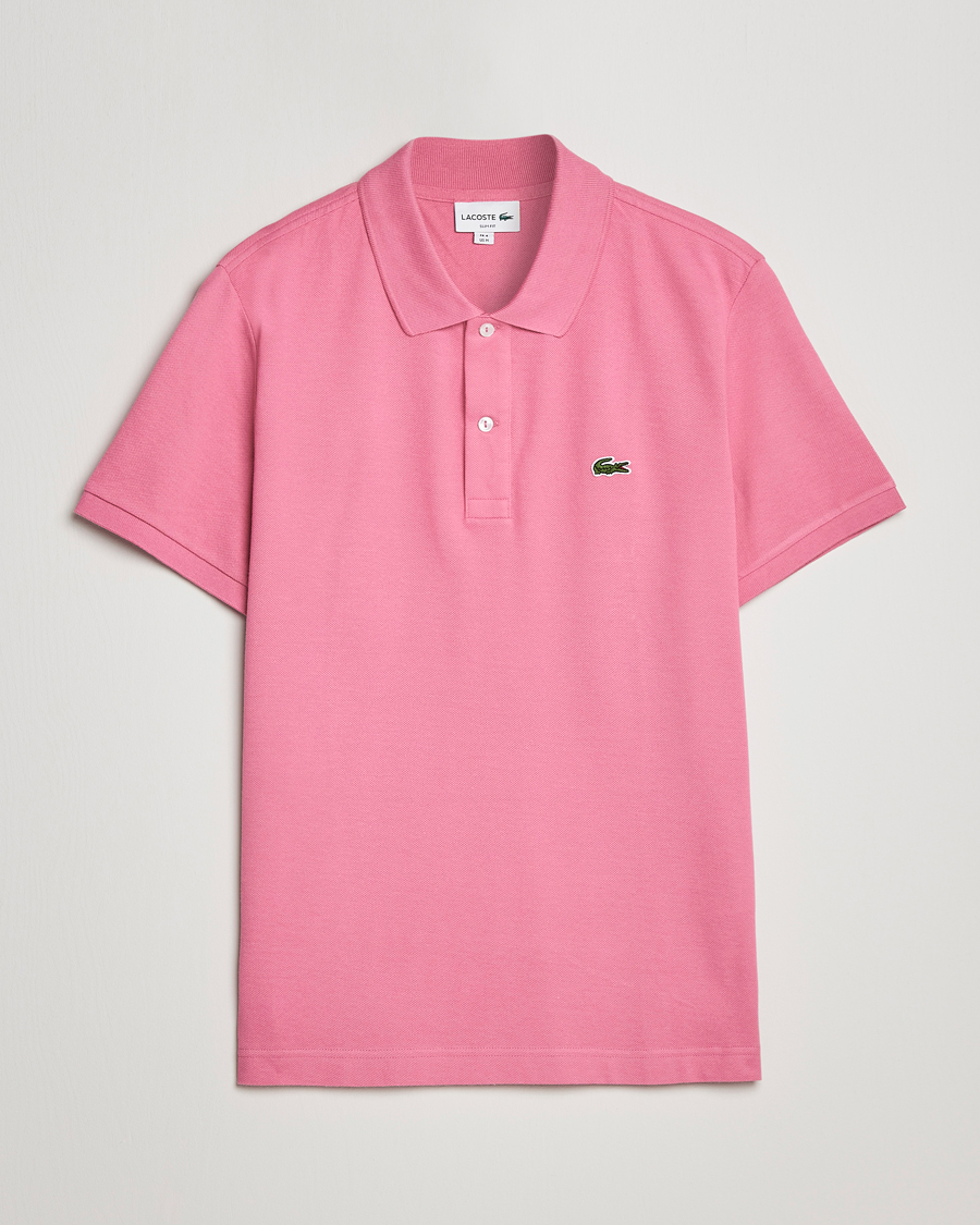 Men | Short Sleeve Polo Shirts | Lacoste | Slim Fit Polo Piké Reseda Pink