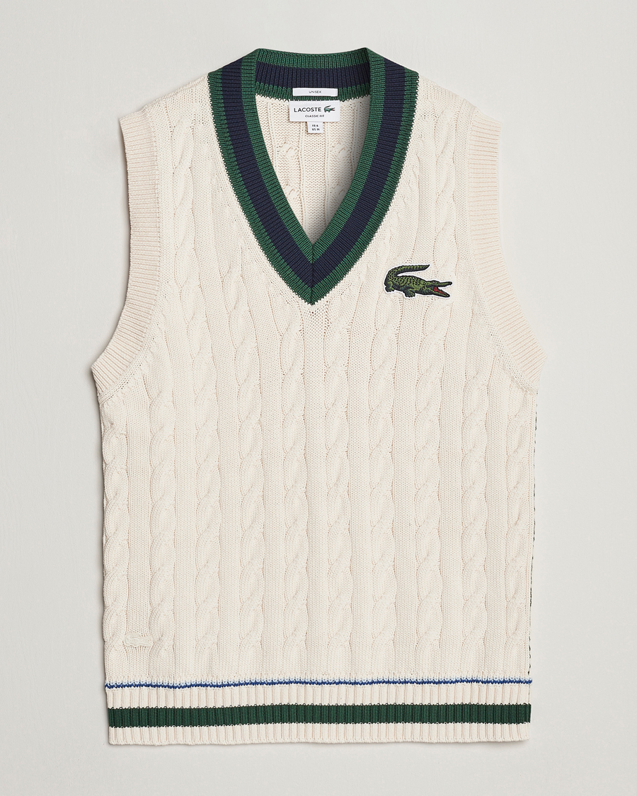 Men | Sweaters & Knitwear | Lacoste | Contrast V-Neck Vest Lapland