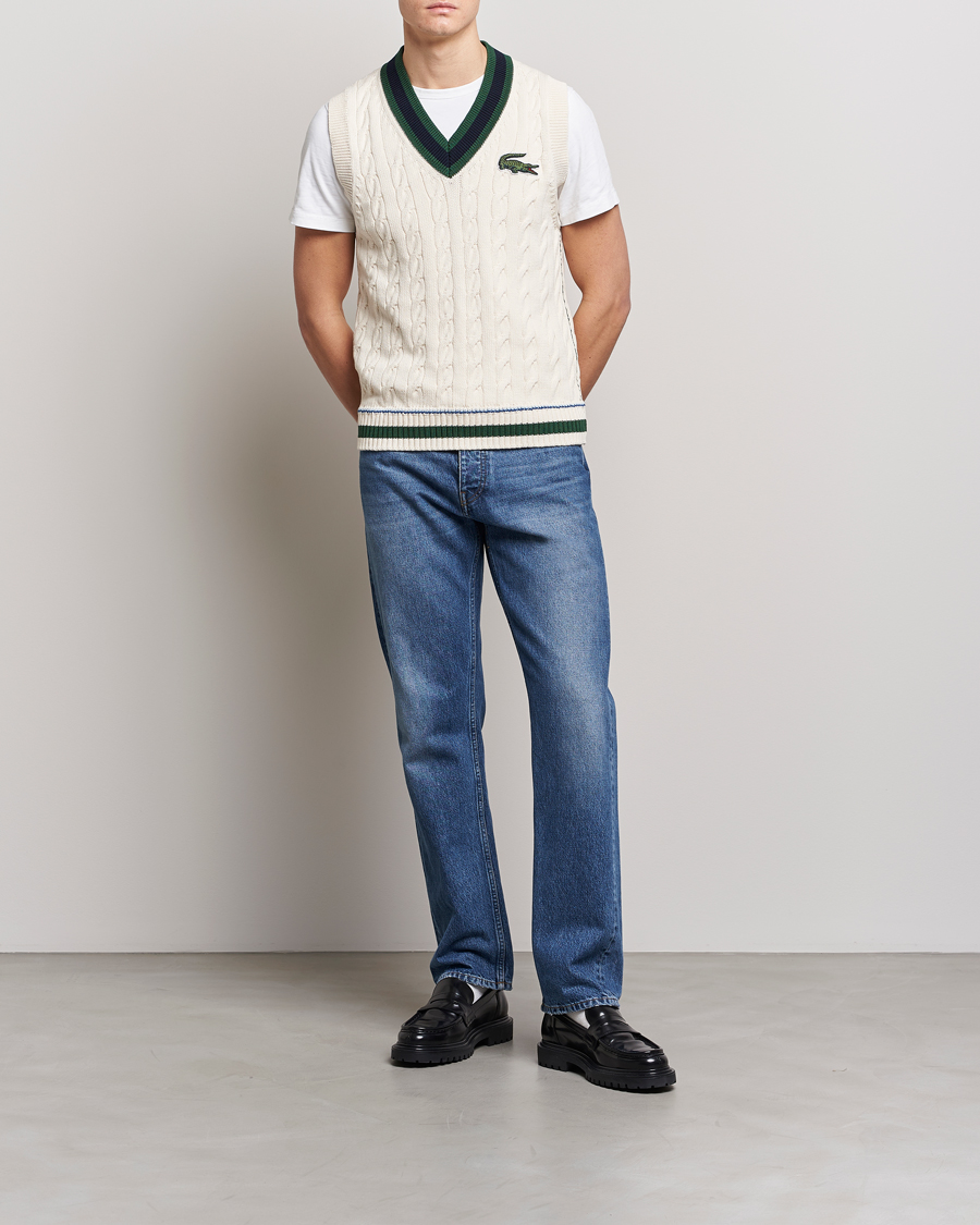 Men | Sweaters & Knitwear | Lacoste | Contrast V-Neck Vest Lapland