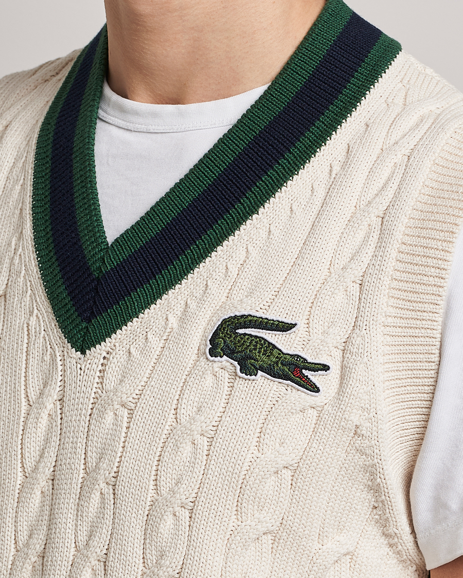 Men | Sweaters & Knitwear | Lacoste | Contrast V-Neck Vest Lapland