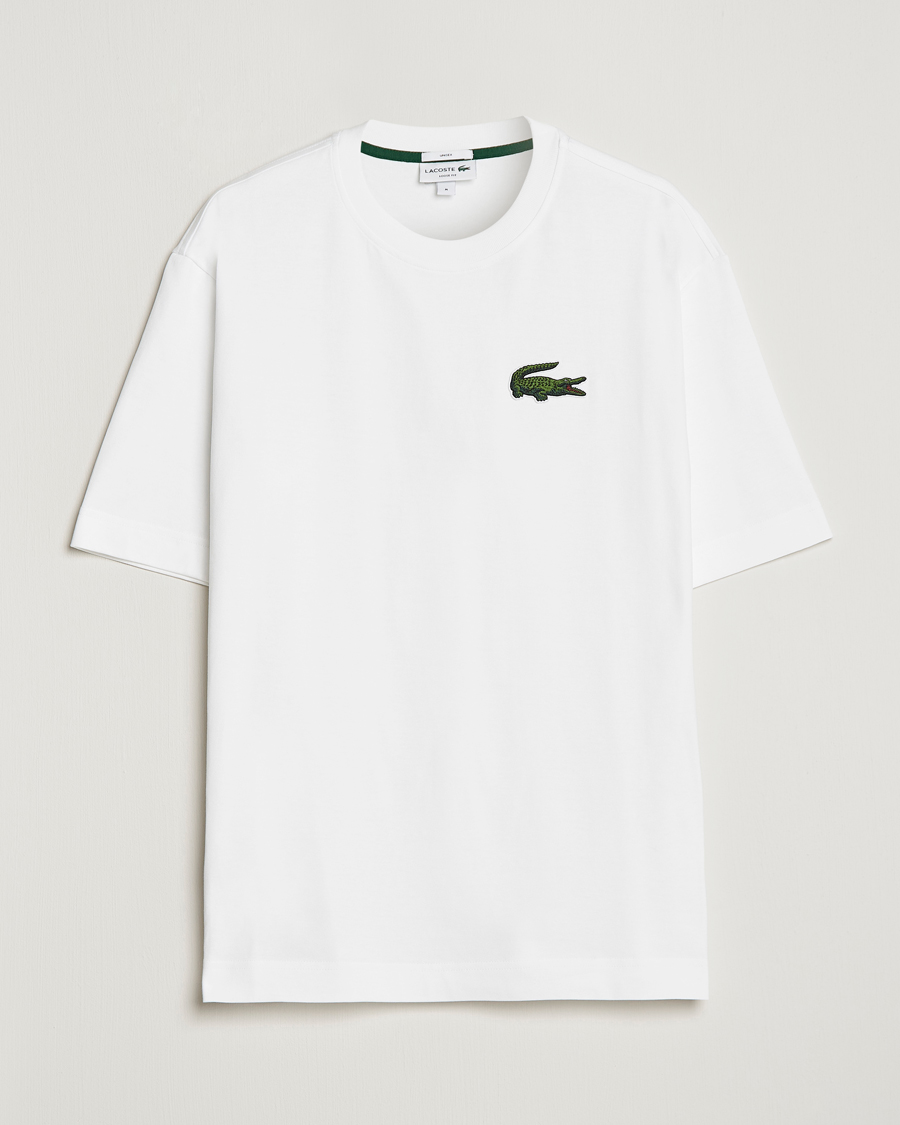 Getand heuvel Snoep Lacoste Loose Fit T-Shirt White at CareOfCarl.com